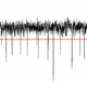 A graph showing the seemingly random dimming of the star known as EPIC 249706694.